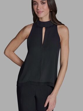 BCBG sleeveless halter neck blouse